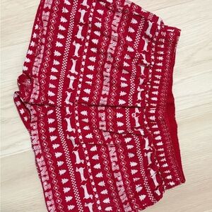PINK Victoria's Secret Red Dog Pattern Pajama Shorts